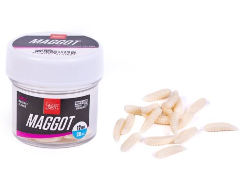 опарыш) (Силиконовые приманки LJ Pro Series Maggot (опарыш) -White, 12мм (30шт) (3762)